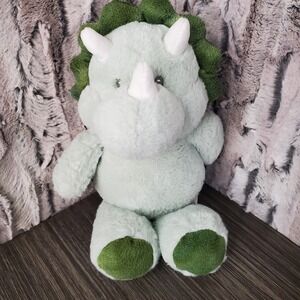 KELLYTOY Stuffed Animal Baby Dinosaur PLUSH Rattle TRICERATOPS Lovey Toy